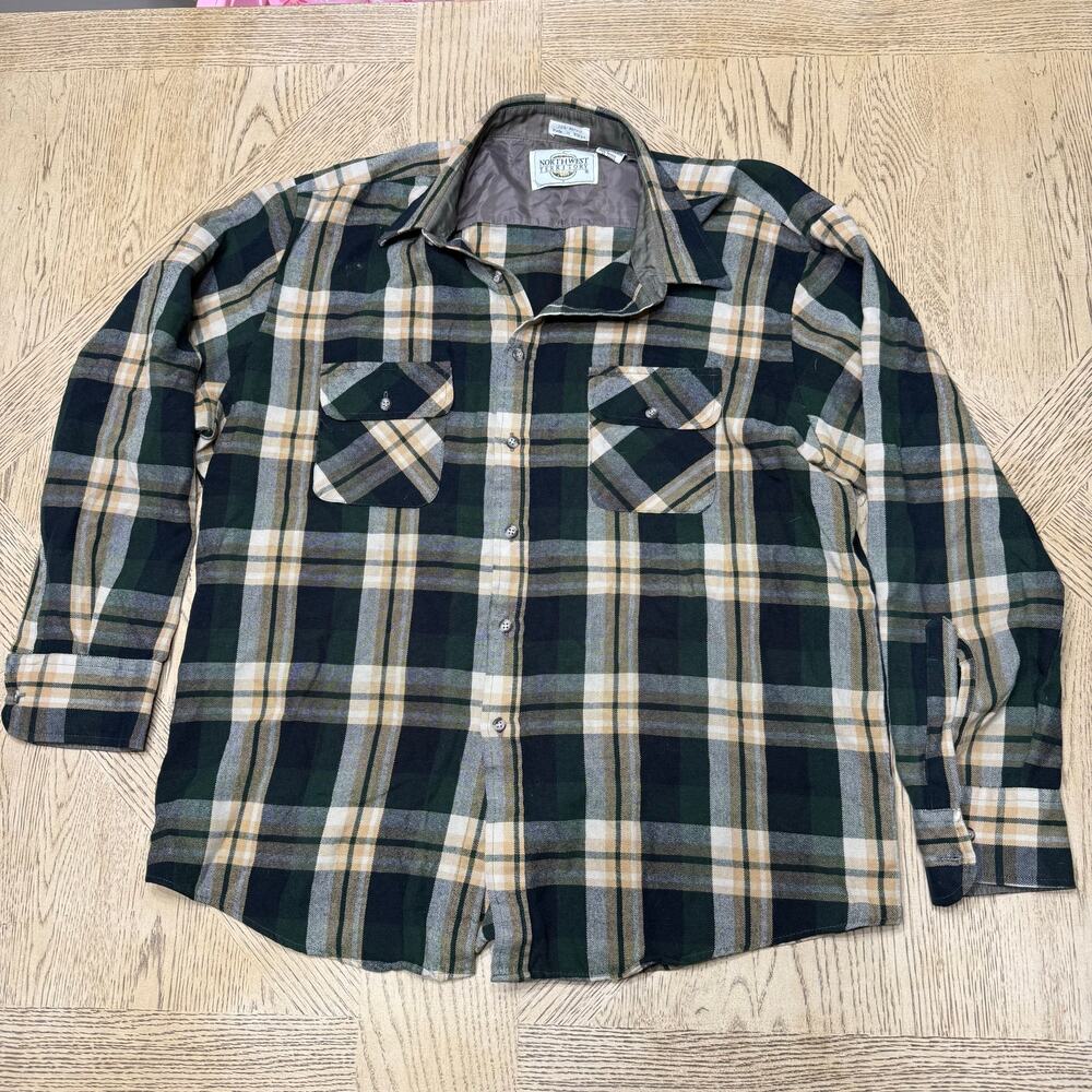 Vintage Northwest Territory Button‎ Down Acrylic XL VTG